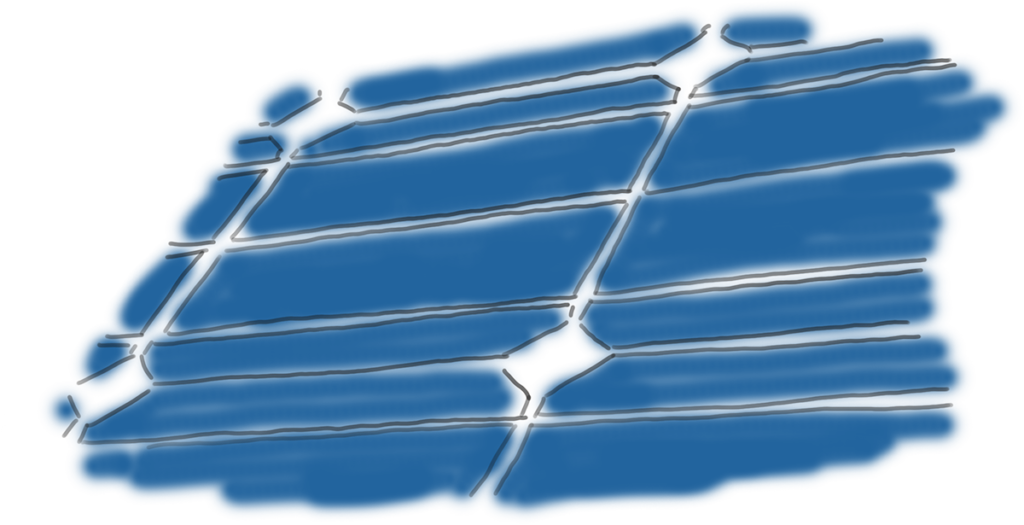 Zeichnung eines Photovoltaikmoduls